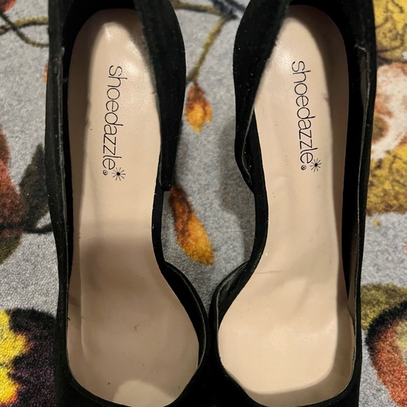 SHOEDAZZLE Deetra Black Faux Suede d’Orsay Stiletto Pumps - Picture 5 of 7